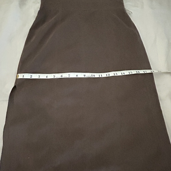 Halston Heritage Ultra Suede Strapless Dress in Tobacco - Picture 8 of 8